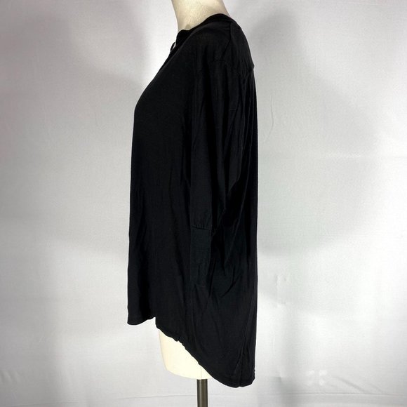 Victoria's Secret Black V-Neck Knit Top Sz S - Picture 4 of 8